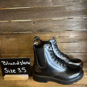 New Womens Blundstone Original Lace Up‎ Gold Brush Leather Boots Size 3.5 US 6.5